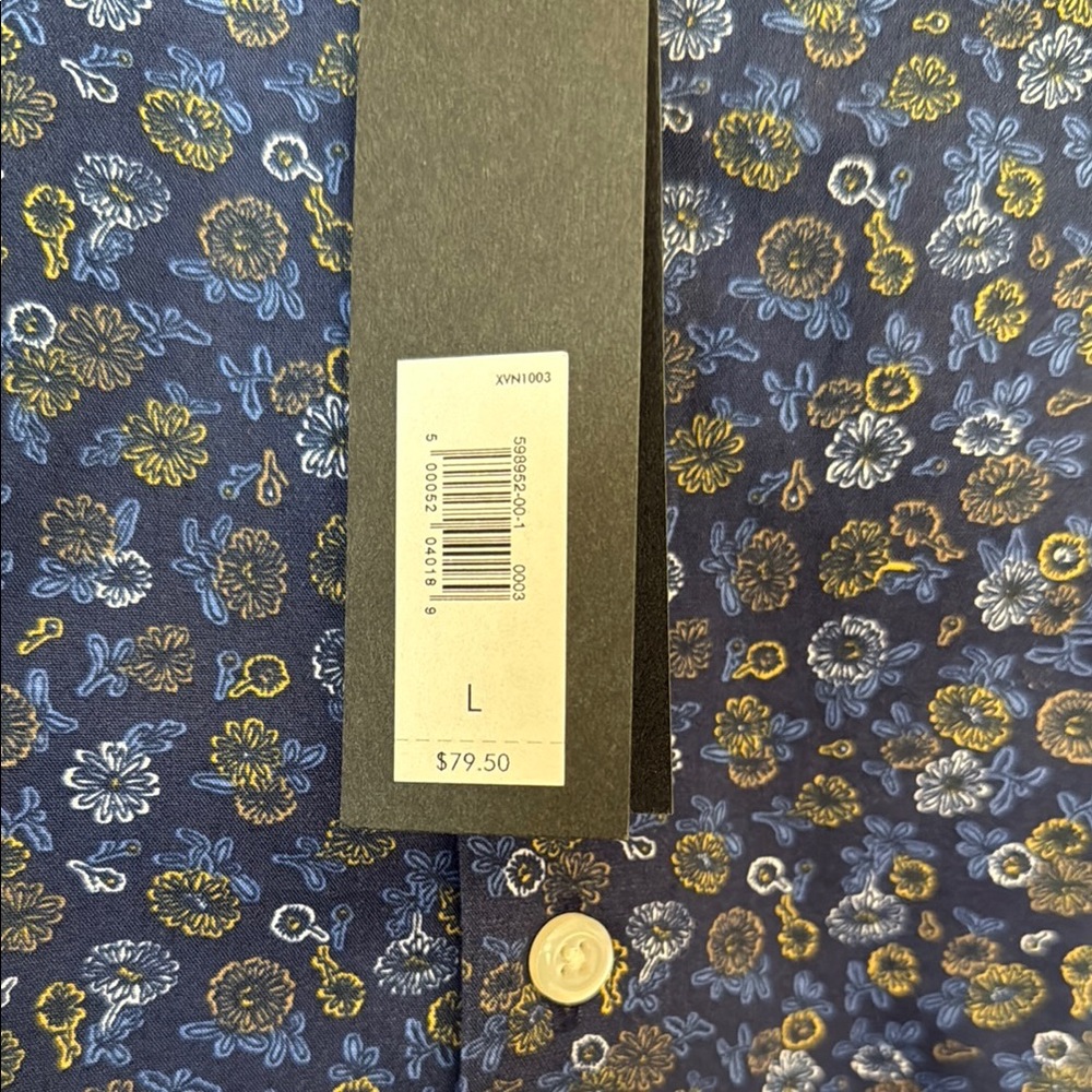 Banana Republic Blue Floral Men's Shirt - Picture 3 of 5